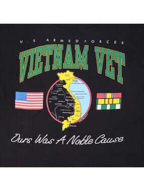 1992 Vietnam Vet T-Shirt XL Tultex Armed Forces veteran vtg